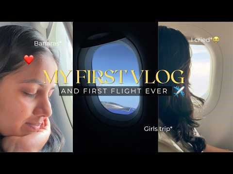 My 1st vlog & first ever flight ⭐. I cried 🥹 "Banaras part 1" | divyarajesh