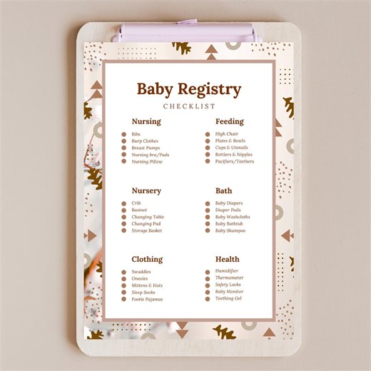 Cute Baby Registry Checklist Printable | Baby Essentials List | New Parent Planning Guide | Baby Shower Gift | Editable PDF - Etsy Canada