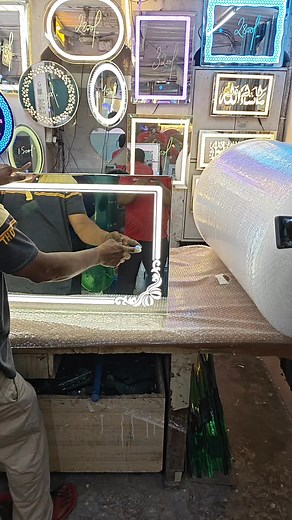 6.2K reactions · 134 shares | #daimond glass emporium LED light mirror 爵 | Afroz Ahmed | Facebook
