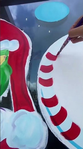 TRANSFORM your Window with a Festive Christmas Painting!🎄✨ #windowpainting #windowdecoration