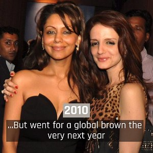 108K views · 307 reactions | From frosted lipsticks and opalescent eyeshadow to statement eyeliner and killer blowouts: Check out Gauri Khan's complete #BeautyEvolution now. | VOGUE India | Facebook