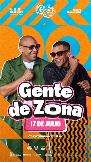🎧TenerifeCookMusicFest🎧 on Instagram: "🔥 ¡Gente de Zona llega al Tenerife Cook Music Fest 2026! 🔥 Prepárate para bailar sin parar 💃🕺 El 17 de julio, el escenario del Cook se va a llenar de ritmo. Gente de Zona trae sus éxitos internacionales, incluyendo el icónico “Gozadera”, y promete una noche épica que no querrás perderte. #TenerifeCookMusicFest #DonOmar #IslasCanarias #Canarias @gobcanarias @visit_tenerife @icdccultural @islascanariasoficial Y como nos encanta que la fiesta sea compart
