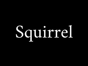 How to Pronounce Squirrel (Animal Name)