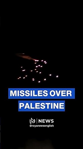 Iranian cluster ballistic missiles cross Palestinian airspace, recorded