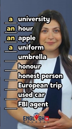 A vs. AN - Articles in English Grammar