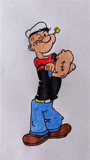 How to draw Popeye #popeye #drawing #shorts