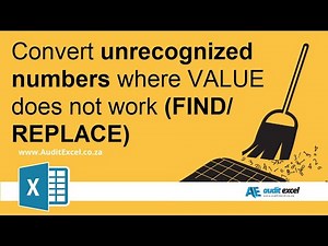 Simple FIND/ REPLACE to make Excel see numbers with , " " or . issue