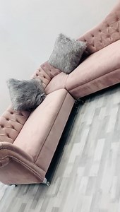1.2K views · 31 reactions | Luxury Stella Corner in Baby Pink Fast nationwide delivery Secure this sofa for as low as £100 Please message our sofa representative now for more information | Crushed velvet sofas and beds | Facebook