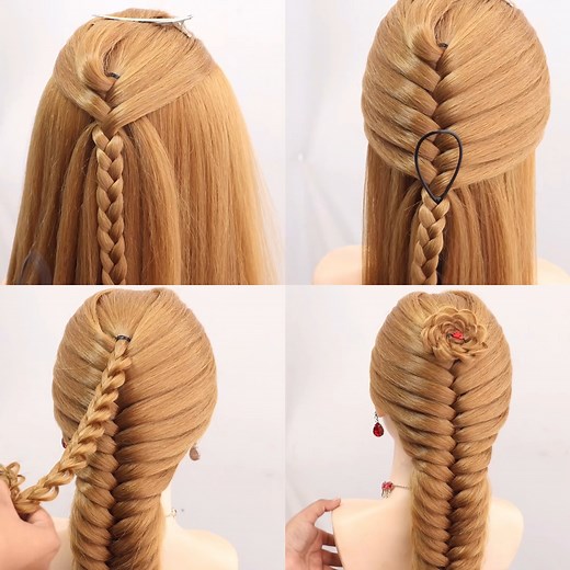 Amazing Open Hairstyle For Receptions | Braid Hairdo