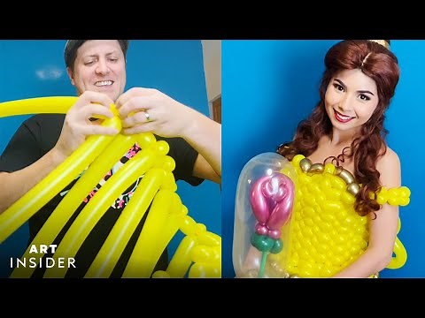 Balloon Artist Creates Belle-Inspired Costume