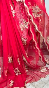 Chandani natha chiffon embroidered sari 35XX | Ruby's Collection