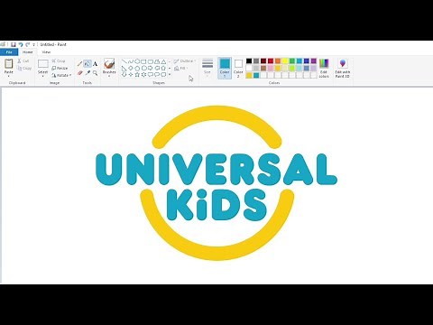 How to draw the Universal Kids logo using MS Paint | How to draw on your computer