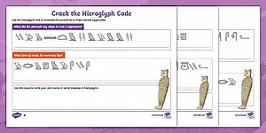Ancient Egypt: Crack the Hieroglyph Code KS2 Worksheets