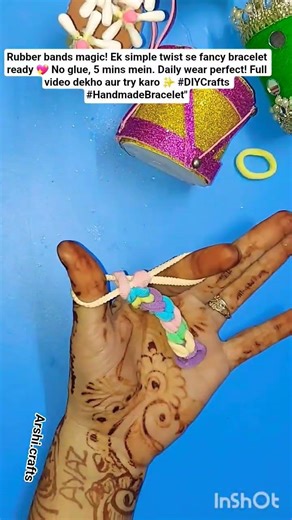 Rubber Band Se Sparkle Bracelet! Easy 5 Min DIY Tutorial ✨ #bracelet #diy #fyp