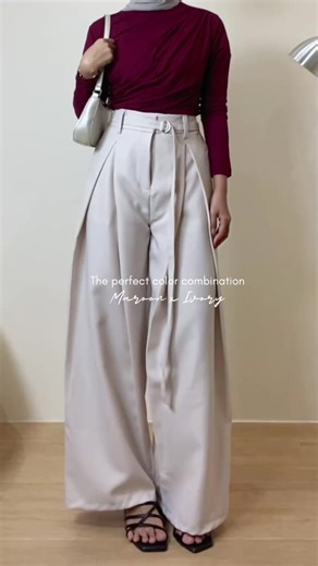 Stylish Maroon and Ivory Outfit Ideas