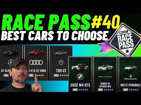 CSR2 Race Pass 40 | BEST Free & Paid Cars to Choose! |Don't Pick Wrong