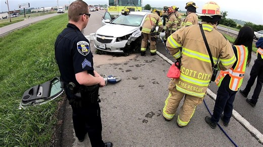 Responding to a rolling MVA with entrapment