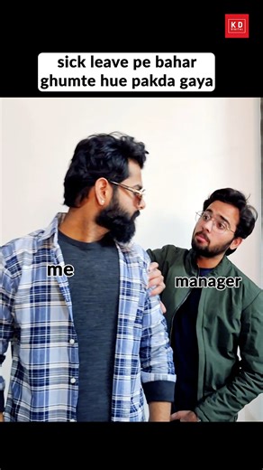 KD Digital on Instagram: "long weekend ke deewane 🫣 . . . [Corporate humor videos, funny sick leave excuses, manager vs employee fight, Raaj Kumar mimicry dialogue, office kalesh live, notice period attitude, desi corporate memes, work life balance jokes, Indian office culture, relatable reels for employees, boss caught me, zaati mamla dialogue, funny dubbing video, corporate majdoor life, appraisal meeting roast, toxic manager memes, bollywood comedy scenes] . . #corporatemajdoor #RaajKumarSup