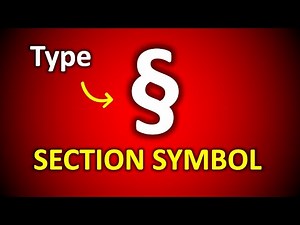 How To Type Section Symbol on MAC - §