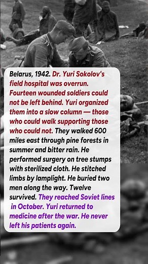 A Russian Doctor Walked 600 Miles With 14 Wounded Soldiers Through a Forest #short #history #ww2