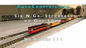 831 Automatic DCC Train Control, 6 N Ga. Streetcars, 1 loop, 2 detectors, No Blocks, NCE Mini-Panel