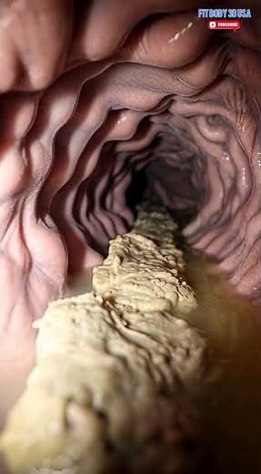Intestine Inside 3D Real Digestion View