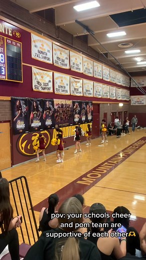 we love you pommies❤️ #cheer #pom #cheerleader #basketballgame #cheerleading #gameday #pommie