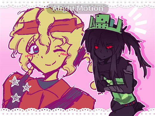 Dibujo de ToxicPizza y Elliot en Forsaken Hearts