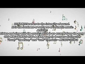 Dynamics (distinguishing soft, medium, and loud in music) MUSIC 3