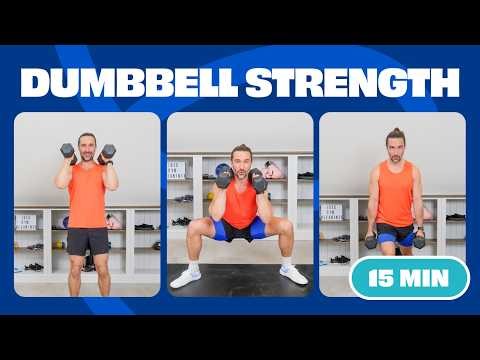 15 Minute Dumbbell STRENGTH Workout | Joe Wicks Workouts