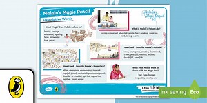 Malala's Magic Pencil: Descriptive Word Mat [Ages 7-9]