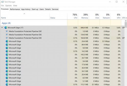 Why are there multiple instances of Microsoft Edge and Microsoft Edge Update in Task Manager?