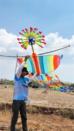 163K views · 1K reactions | Traditional kites that resemble rainbows typical of Jepara | Deeva Kite | Facebook