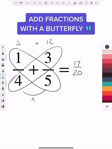 Quick Math Tricks: Adding Fractions Mentally with Butterfly Method