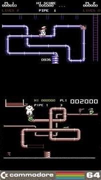 Super Pipeline or Super Pipeline 2? Better Commodore 64 Video Game?