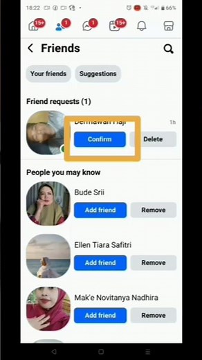 HOW TO ACCEPT FRIEND REQUEST IN FACEBOOK #shorts