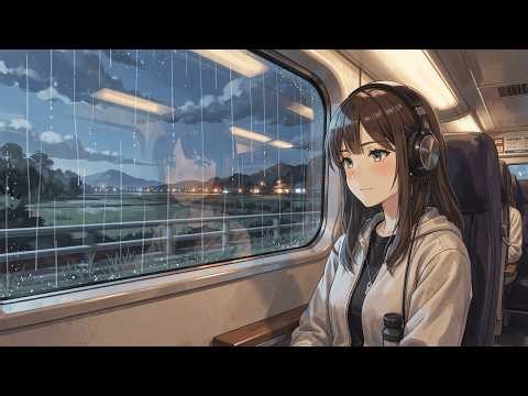 1 Hour Relaxing LoFi Night Train Window Ambience for Study & Sleep