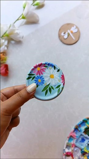 DIY Floral Jar Painting🌸✨💕 #artsyjayas #artshorts #shorts