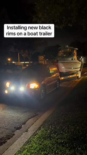 Do not ask why the 10k lbs load is being towed by a 2002 GMC Envoy #tires #boat #hydrasportsboats #blackrims #newrims | Donnell Wright