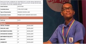 Shark brain: Brilliant PRESEC Science student scores straight 8As in WASSCE