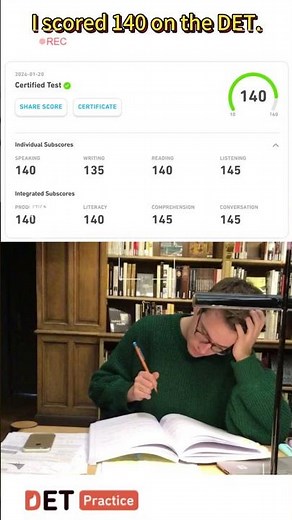 🎯 140 SCORE on Duolingo English Test! 😱 #duolingoenglishtest #detpractice
