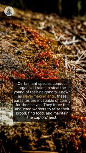 Some ant species raid other colonies not for food, but for a workforce. | Amazing World