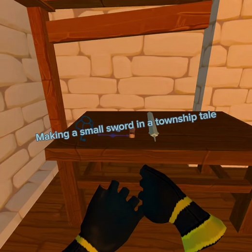 Making a small sword in a township tale #township #townshiptale #weapon #vr