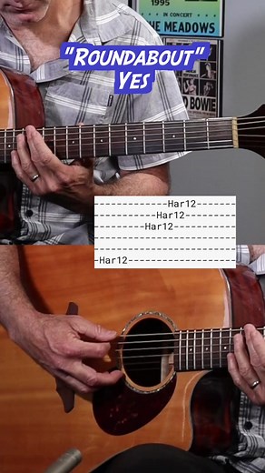 That awesome acoustic guitar intro from roundabout by Yes. #roundabout #guitarlesson #acousticguitar #progrock #progressiverock #yes | Anthony Parker and the Near Life Experience