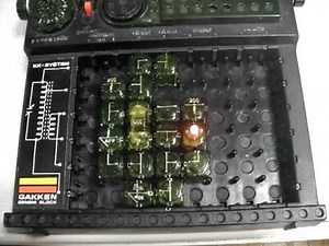 NE555基本回路無安定マルチバイブレータ、電子ブロック光実験60