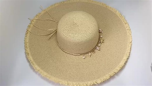 Custom Logo Straw Hats Summer Beach Straw Floppy Hat for Women