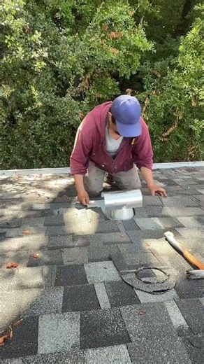 Roof vent caps installation
