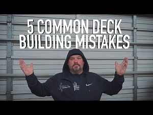 5 Common Deck Building Mistakes || Dr Decks