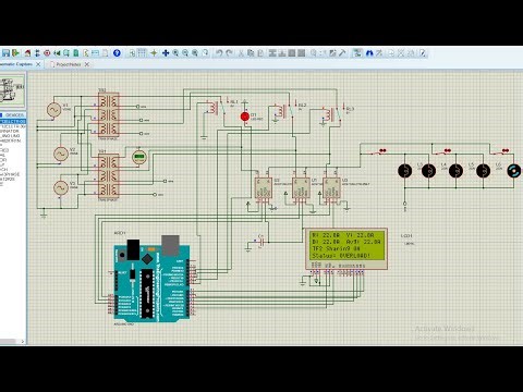 how to make power sharing on three phase line in proteus pro
