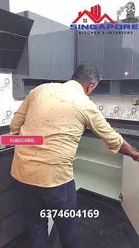 ✨ Modern Modular Kitchen with Smart Wall Units, Bar Top & Tall Boy Storage ✨